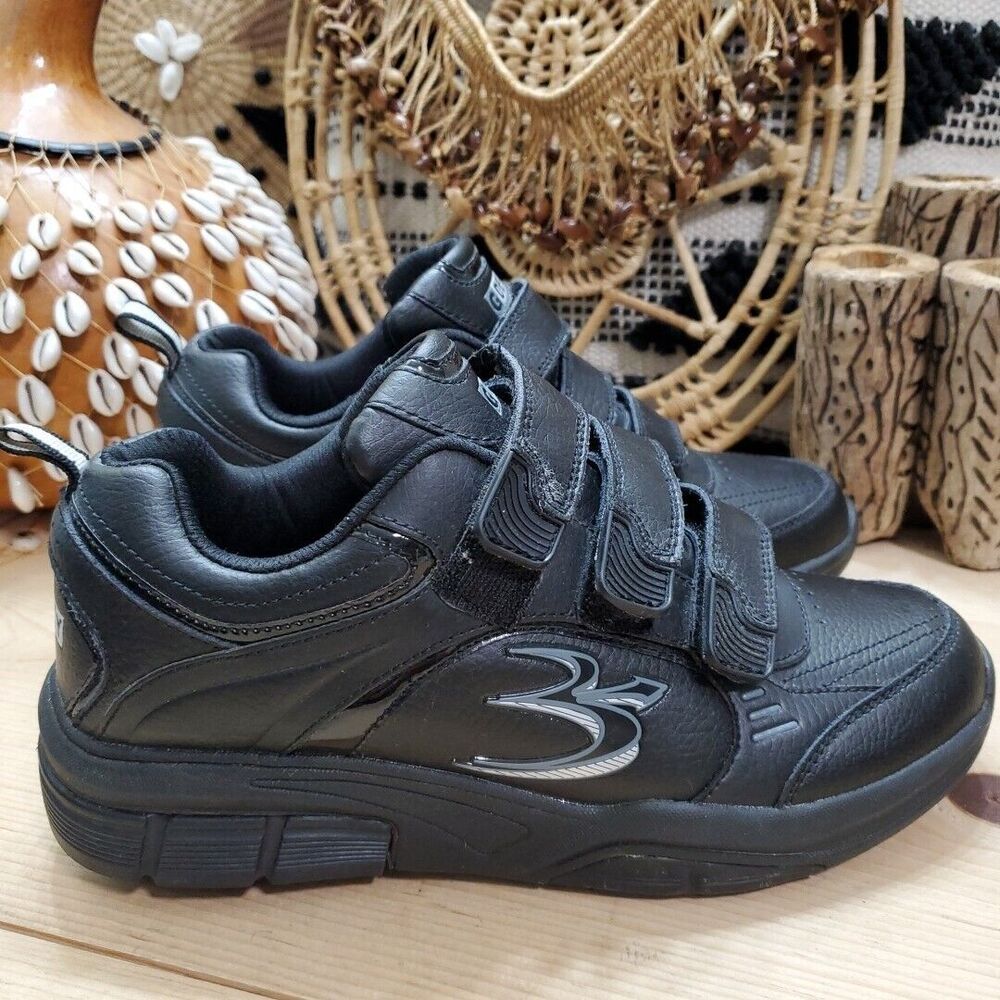 Gravity Defyer Versoshock Womens 8.5 Extora Sneaker EVA Leather Straps Black